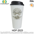 Tasse de café en plastique à double paroi non fragile portable (HDP-2023)